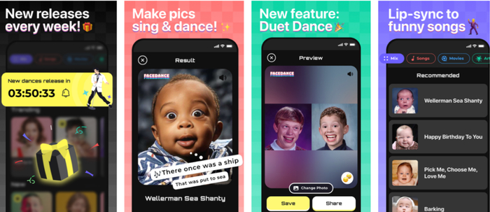 月入超 100 万美元的 Face Play 应用商店截图