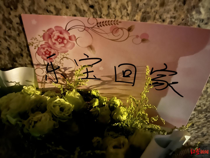 ↑ 铁门前的礼物