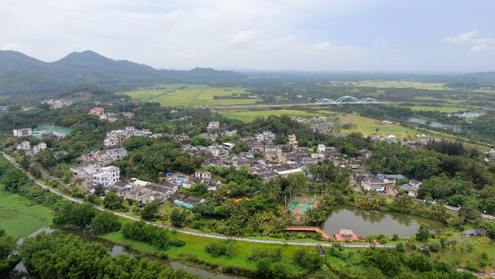 资料图：俯瞰沙美村。符武平 摄