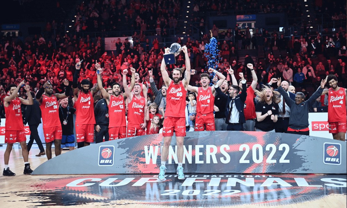 ▲2021-22赛季BBL冠军莱斯特骑手队（Leicester Riders）