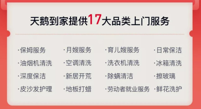 天鹅到家的服务。图源：网络