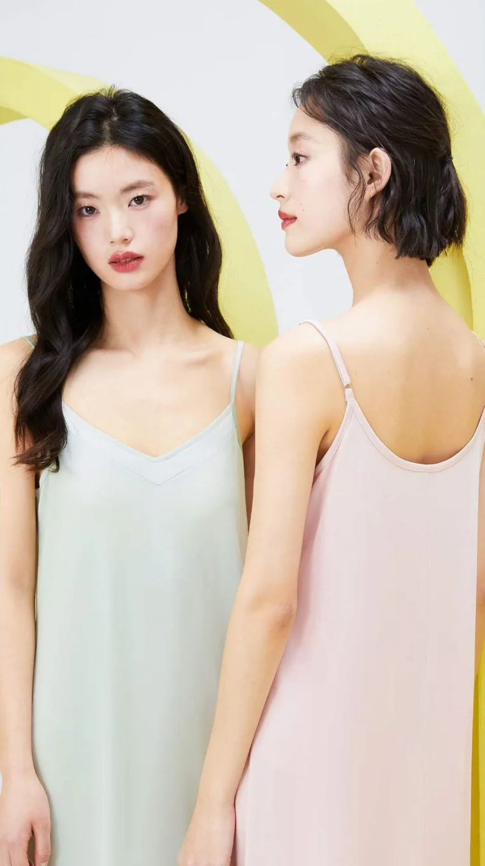 吊带睡裙-薄荷绿、樱花粉