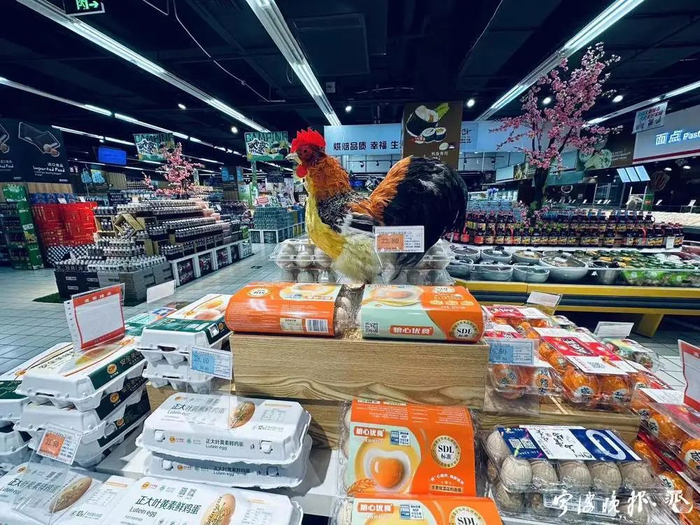 宁波超市的蛋类堆头。