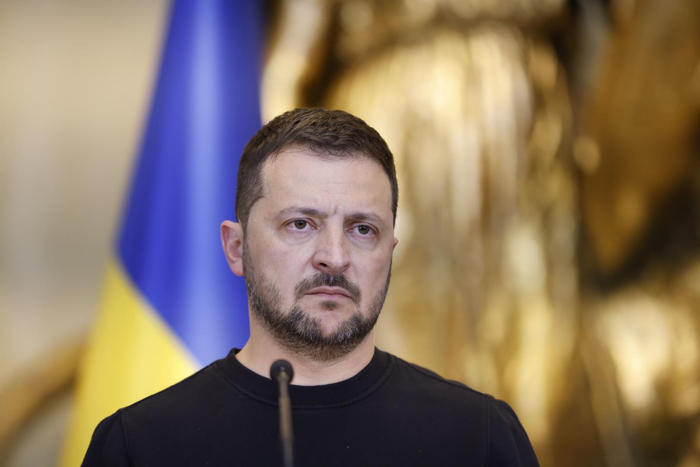 ↑当地时间5月3日，乌克兰总统泽连斯基与北欧五国领导人进行了会谈，出席新闻发布会 据IC photo