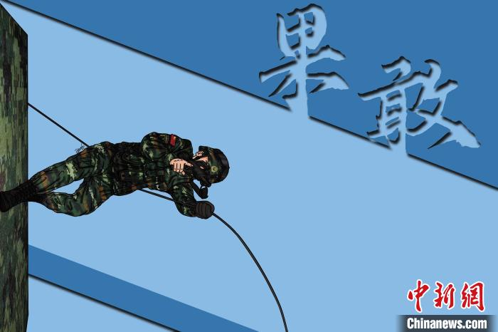 图为王家桦手绘的“五四”漫画海报。王家桦 摄