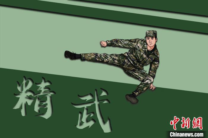 图为王家桦手绘的“五四”漫画海报。王家桦 摄