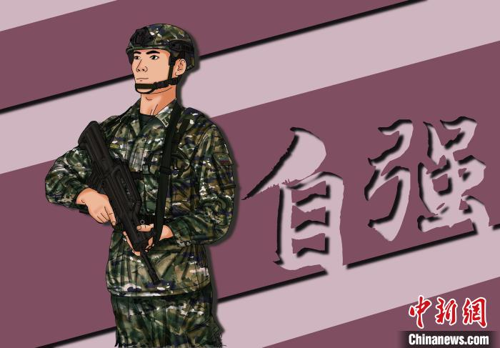 图为王家桦手绘的“五四”漫画海报。王家桦 摄