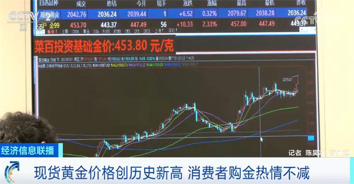 黄金现货价格创历史新高 金店足金饰品调升至578元/克