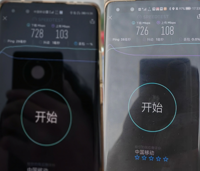 图3. 烧烤节现场实测速率图