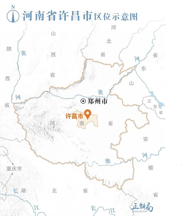 河南许昌区位示意图  制图/正解局 制图人/伍攀
