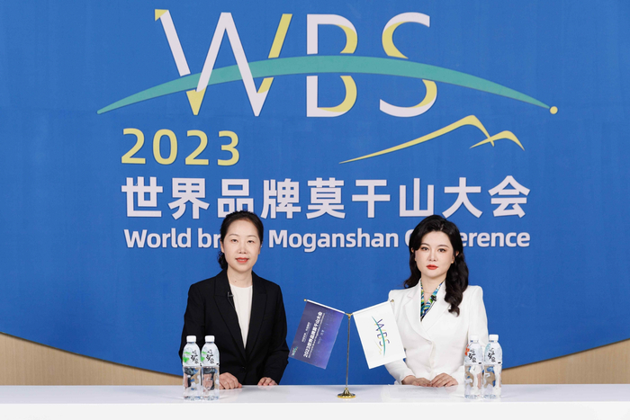 图为重庆市荣昌区区长万容（左）接受新华财经记者专访