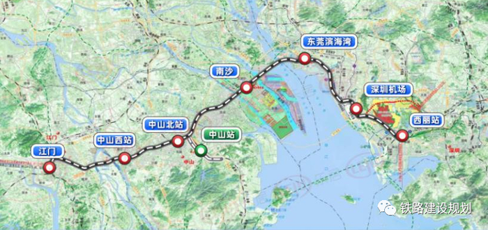 深江铁路全线共设7座车站。图源：铁路建设规划