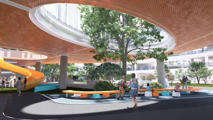 航空新城邻里中心效果图。