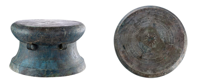 西汉石寨山型战争场面铜鼓