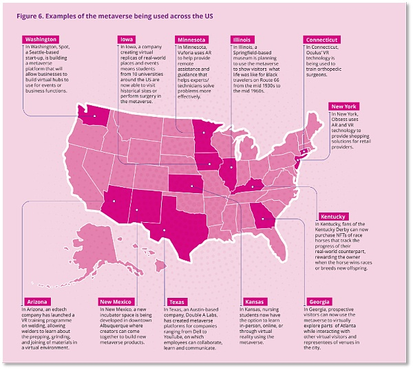 元宇宙在全美的应用案例
