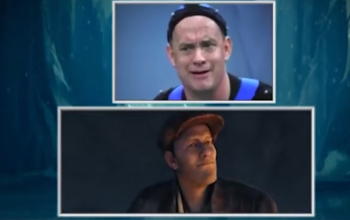 （除了列车长外，汉克斯在这部电影中饰演了多个角色，来源：Youtube）