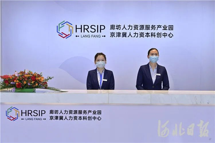 廊坊人力资源服务产业园工作人员。通讯员丁嘉亦摄