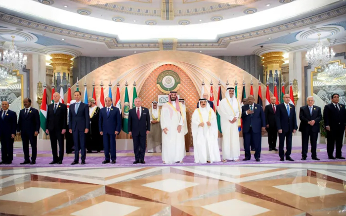 ↑阿盟峰会期间各国领导人合影