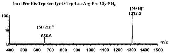 图2 某合成多肽药物A的质谱图