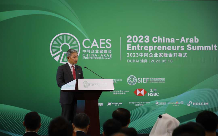 中国驻阿联酋大使张益明在首届中阿企业家峰会上致辞
