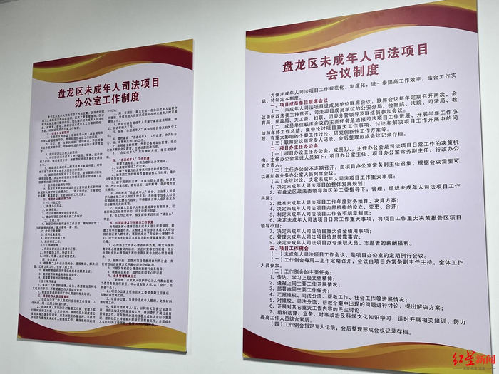 ↑盘龙区未成年人司法分流项目的规章制度