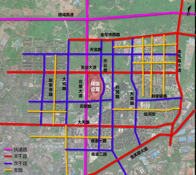 ▲现状路网布局图