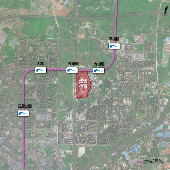 ▲周边轨道站点分布图