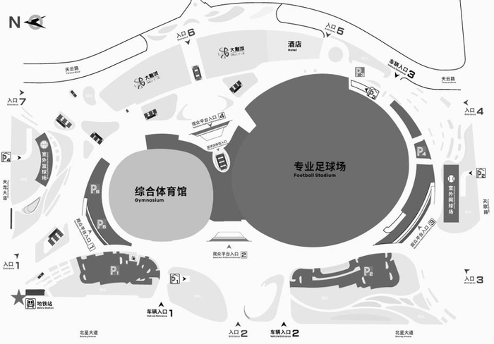 ▲场馆出入口分布情况