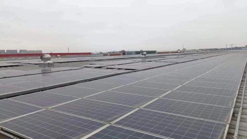 “信泰云仓”杭州钱塘园区屋顶太阳能光伏发电系统