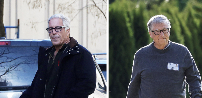 ↑左为爱泼斯坦，右为比尔·盖茨。报道称，两人的关系可能比大众想象中要更加复杂