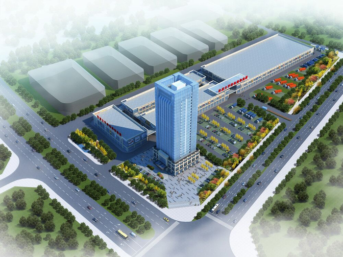松滋太平桥电商物流园效果图。