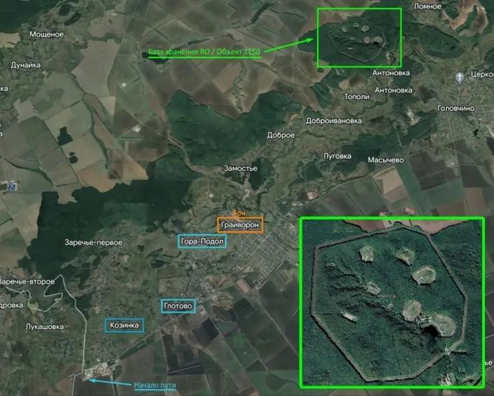 ↑绿色字体标注为“别尔哥罗德-22号（代号Object 1150）”设施，橙色字体标注为格莱沃龙斯基交火地点