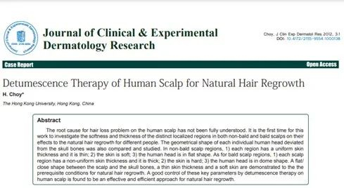 文献佐证长期头皮按摩可以激活毛囊