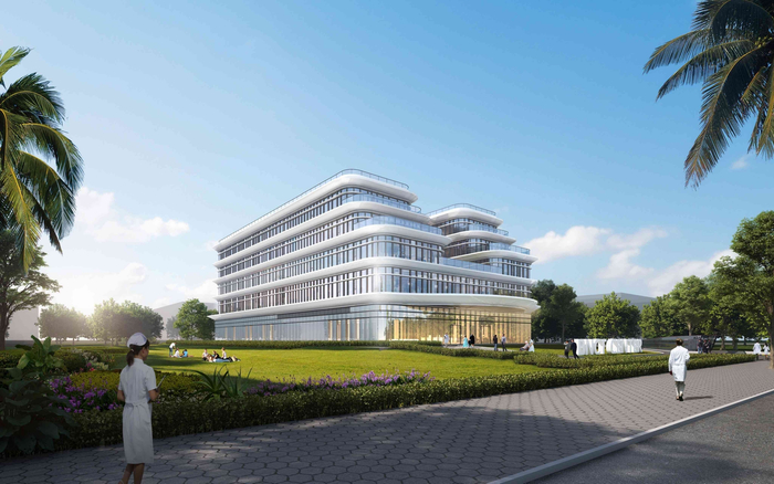 鹏博博鳌硼中子医院入口效果图