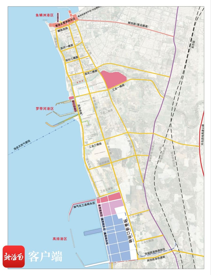 八所港规划图。东方交通运输局供图