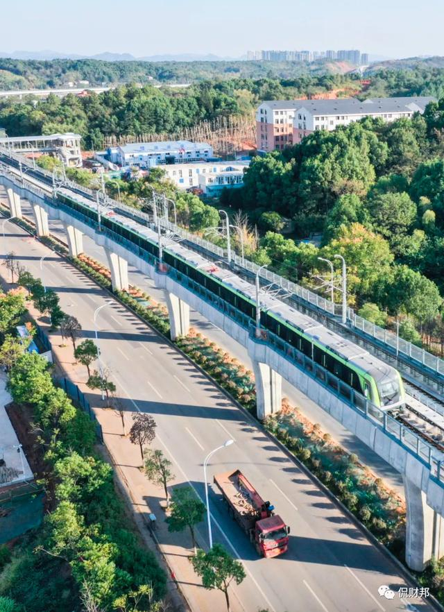 （长株潭城际轨道交通西环线一期工程通车试运行。图片来源：长沙地铁）
