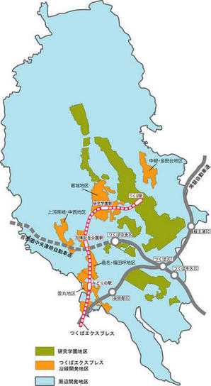 ▲ 筑波科学城城市规划（图源：筑波科学城官网）
