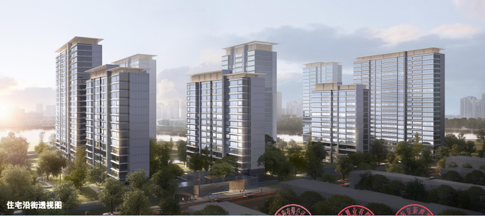 　　从效果图来看，外立面为铝板外立面，住宅的窗墙比很高。