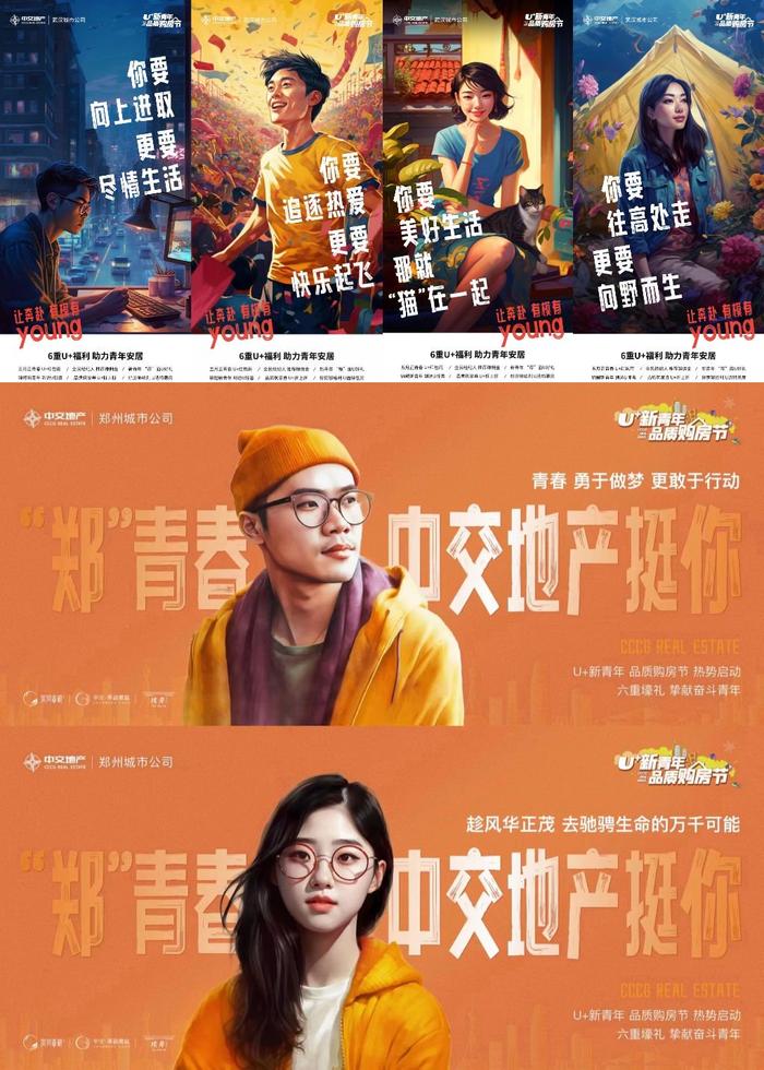 “U+新青年 此刻正青春”长沙/郑州/武汉部分优质海报