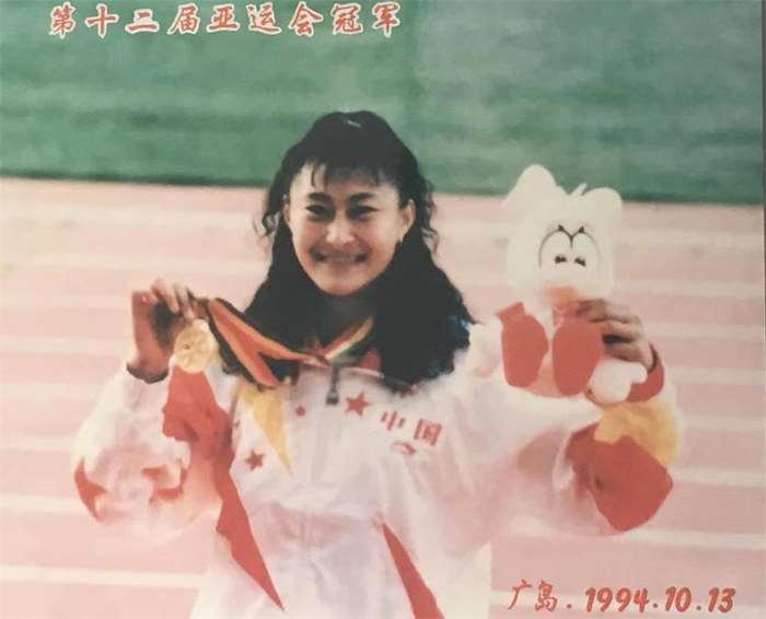 女子跳远亚洲纪录保持者姚伟丽。资料片