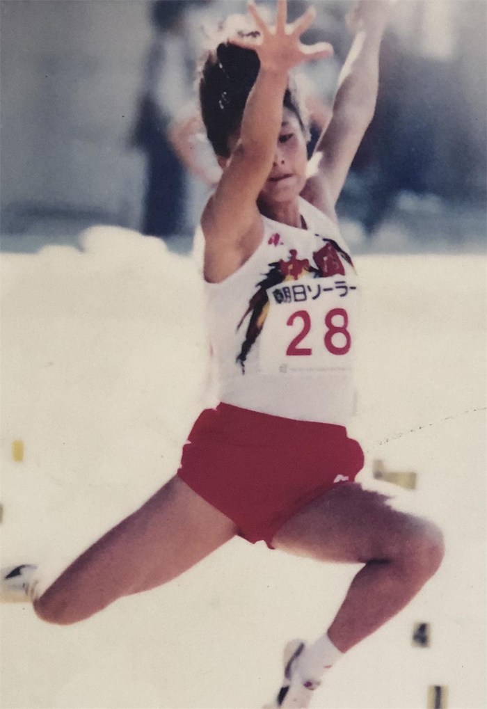 女子跳远亚洲纪录保持者姚伟丽。资料片