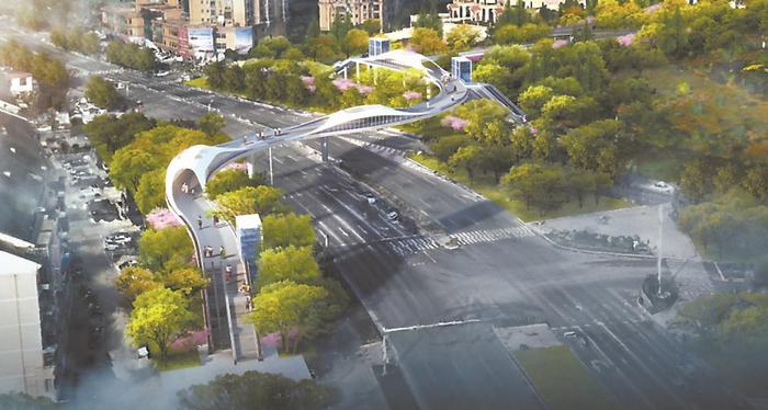     凤凰福道云水桥效果图（资料照片）