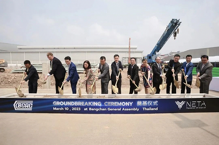 哪吒汽车与BGAC的泰国工厂奠基仪式，来源：哪吒汽车官网