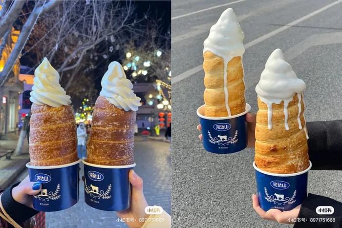 完达山乳此新鲜的网红单品：烟囱面包冰激凌