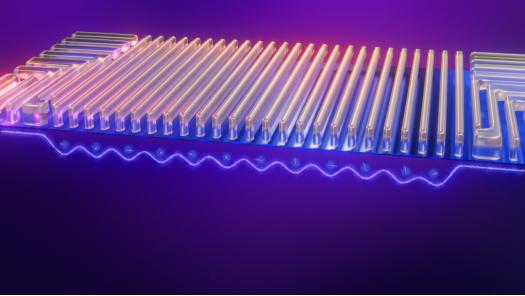 示意图：量子点栅极下的电子（图片来源：英特尔公司）