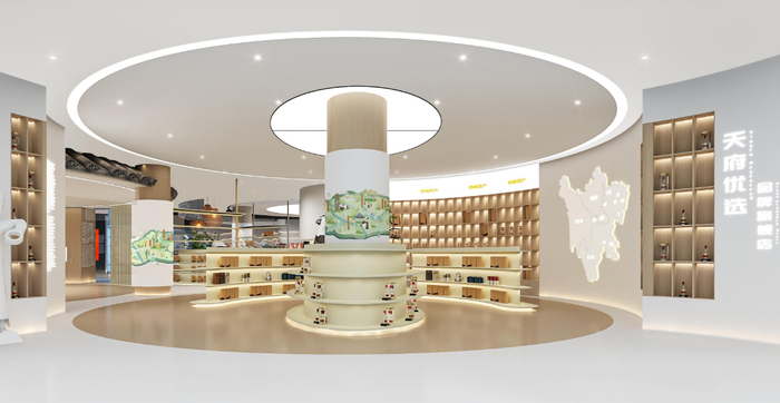 图为四川商投集团下属天府优选品牌公司北京展销中心