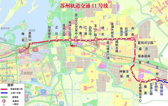 苏州地铁11号线线路图。苏州地铁供图