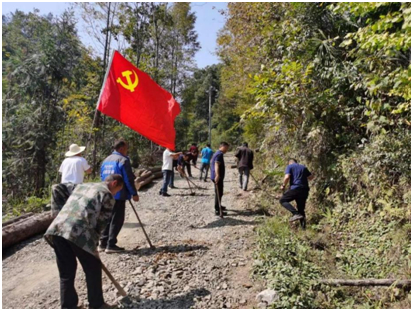 图：党员群众自发参与义务劳动