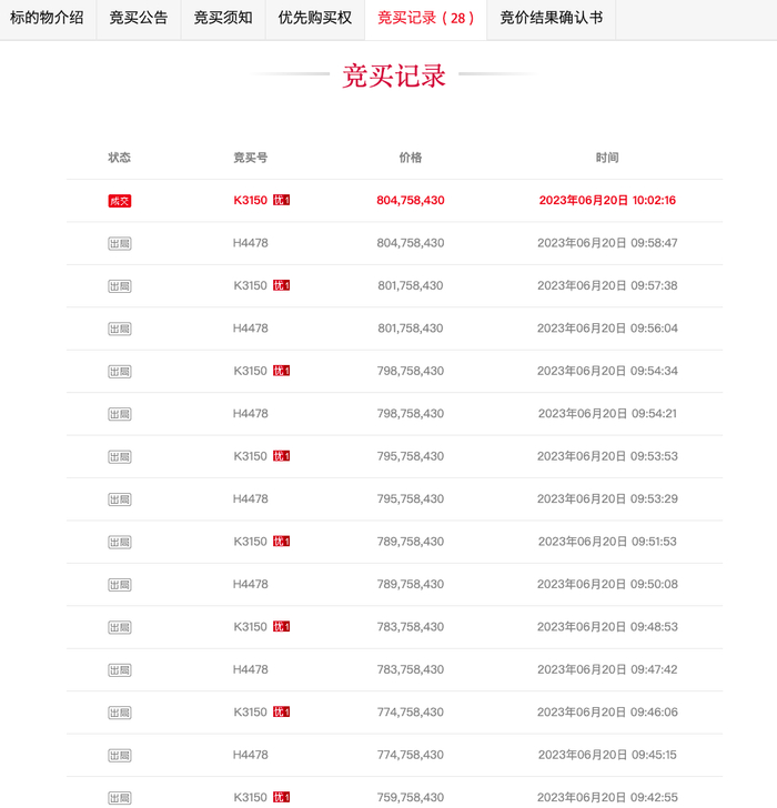 图片来源：阿里拍卖平台截图