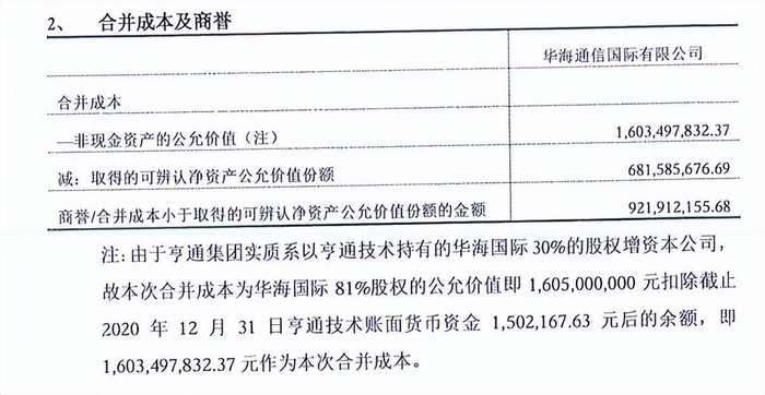 （截图来自亨通海洋光网2020年审计报告）